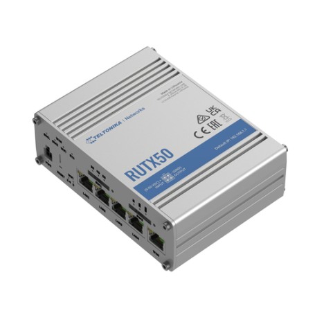 Teltonika RUTX50 router wireless Gigabit Ethernet 5G Acciaio inossidabile (RUTX50) (RUTX50000000)