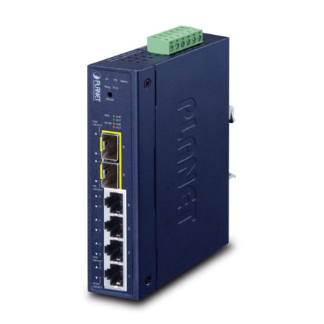 PLANET Industrial L2/L4 4-Port Gestito L2/L4 Gigabit Ethernet (10/100/1000) Blu (IGS-4215-4T2S)