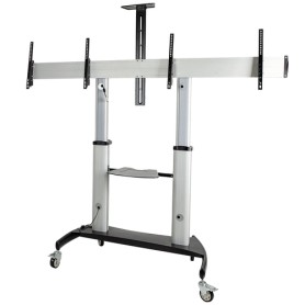 StarTech.com STNDMTVDUO Supporto TV a parete 152,4 cm (60") Nero, Argento (STNDMTVDUO)