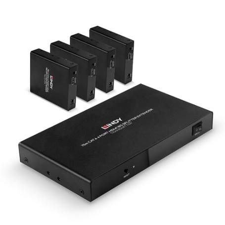 Lindy 38262 moltiplicatore AV Trasmettitore e ricevitore AV Nero (38262)