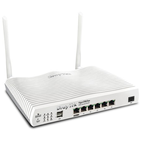 Draytek Vigor 2865ax router wireless Gigabit Ethernet Dual-band (2.4 GHz/5 GHz) Bianco (v2865ax-B-DE-AT-CH)