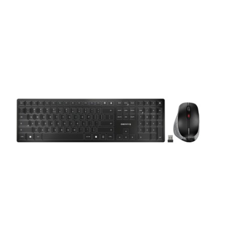 CHERRY DW 9500 SLIM tastiera Mouse incluso RF senza fili + Bluetooth AZERTY Belga Nero, Grigio (JD-9500BE-2)