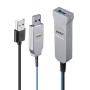Lindy 43346 cavo USB 100 m USB 3.2 Gen 1 (3.1 Gen 1) USB A 2 x USB A Blu, Argento (43346)