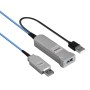 Lindy 43346 cavo USB 100 m USB 3.2 Gen 1 (3.1 Gen 1) USB A 2 x USB A Blu, Argento (43346)