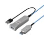 Lindy 43346 cavo USB 100 m USB 3.2 Gen 1 (3.1 Gen 1) USB A 2 x USB A Blu, Argento (43346)