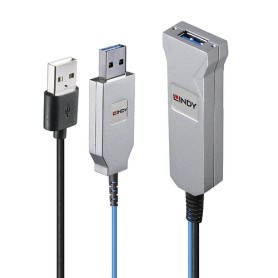 Lindy 43345 cavo USB 30 m USB 3.2 Gen 1 (3.1 Gen 1) USB A 2 x USB A Blu, Argento (43345)