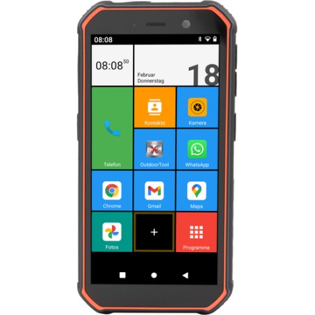 Olympia TREK 14 cm (5.5") Doppia SIM Android 10.0 4G USB tipo-C 3 GB 32 GB 5000 mAh Nero, Arancione (2288)