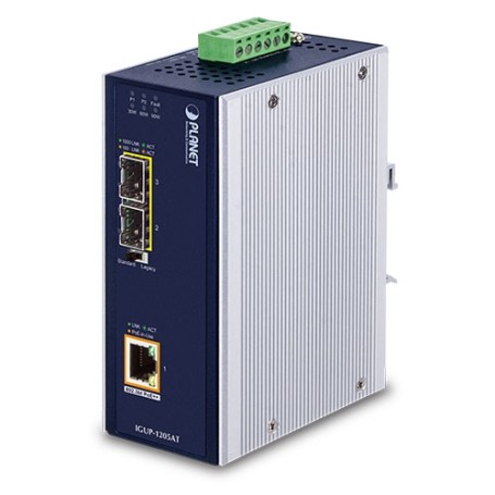 PLANET IGUP-1205AT convertitore multimediale di rete 1000 Mbit/s Modalità multipla, Modalità singola Blu (IGUP-1205AT)