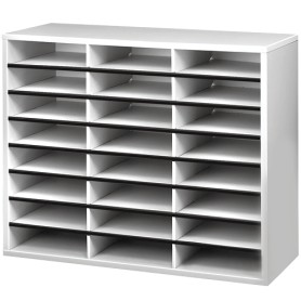 Fellowes 25041 portariviste 24 ripiani Grigio, Bianco (25041)