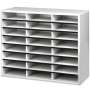 Fellowes 25041 portariviste 24 ripiani Grigio, Bianco (25041)
