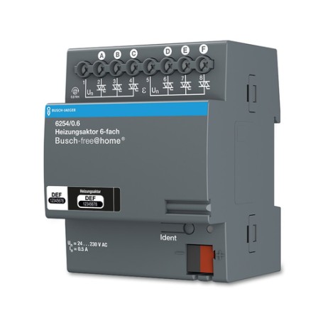 Busch-Jaeger 2CKA006220A0025 attuatore intelligente domestico Attuatore termostatico 6 canali (2CKA006220A0025)