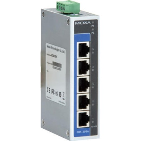 Moxa EDS-205A switch di rete Non gestito (EDS-205A)