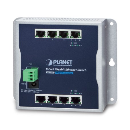 PLANET WGS-803 switch di rete Non gestito L2 Gigabit Ethernet (10/100/1000) Nero (WGS-803)