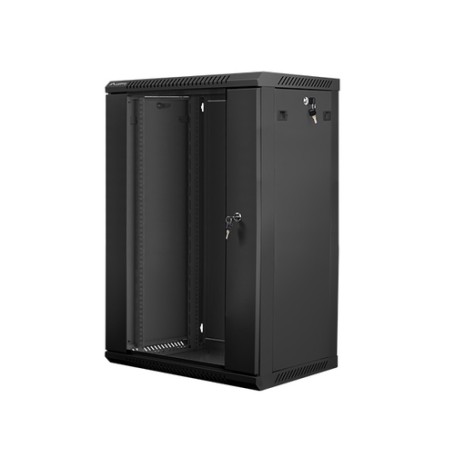 Lanberg WF01-6418-10B rack 18U Da parete Nero (WF01-6418-10B)