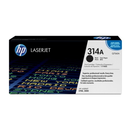 HP 314A Black Original LaserJet Toner Cartridge cartuccia toner 1 pz Originale Nero (Q7560A)