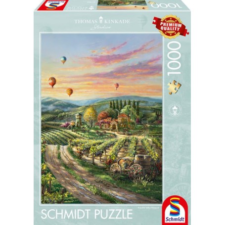 Schmidt Spiele Thomas Kinkade Studios: Peaceful Valley Vineyard Puzzle 1000 pz Landscape (57366)