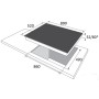 Amica KMG 13179 E piano cottura Acciaio inossidabile Da incasso 89 cm Gas 5 Fornello(i) (KMG 13179 E)