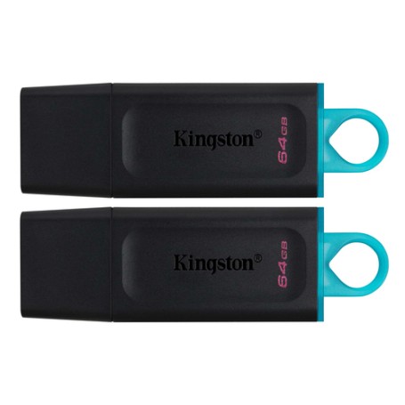 Kingston Technology DataTraveler Exodia unità flash USB 64 GB USB tipo A 3.2 Gen 1 (3.1 Gen 1) Nero (DTX/64GB-2P)