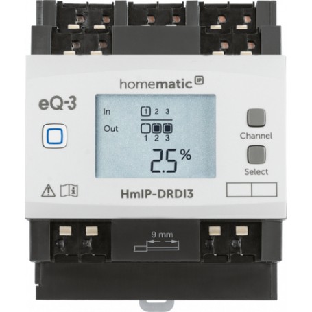 Homematic IP HMIP-DRDI3 DIN montato su guida Attuatore dimmer 3 canali (154434A0)