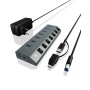 ICY BOX IB-HUB1701-C3 USB 3.2 Gen 1 (3.1 Gen 1) Type-B 5000 Mbit/s Antracite (60838)