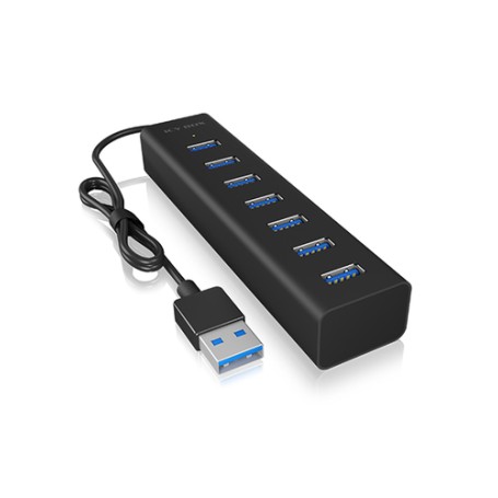 ICY BOX IB-HUB1700-U3 USB 3.2 Gen 1 (3.1 Gen 1) Type-A 5000 Mbit/s Nero (60819)