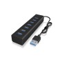 ICY BOX IB-HUB1700-U3 USB 3.2 Gen 1 (3.1 Gen 1) Type-A 5000 Mbit/s Nero (60819)