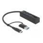 DeLOCK 63859 hub di interfaccia USB 3.2 Gen 1 (3.1 Gen 1) Type-A + Type-C 5000 Mbit/s (63859)