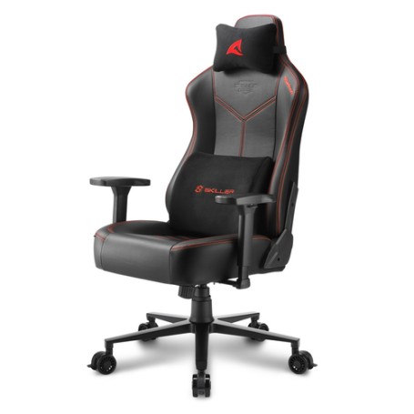 Sharkoon SGS30 Sedia per gaming universale Sedia imbottita tappezzata Nero, Rosso (4044951034796)