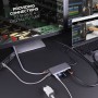 Lindy 43323 replicatore di porte e docking station per notebook Cablato USB 3.2 Gen 1 (3.1 Gen 1) Type-C Nero, Grigio (43323)