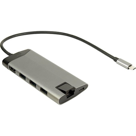 Inter-Tech GDC-802 USB 3.2 Gen 1 (3.1 Gen 1) Type-C 1000 Mbit/s Grigio (88885551)