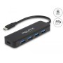 DeLOCK 64170 hub di interfaccia USB 3.2 Gen 1 (3.1 Gen 1) Type-C 5000 Mbit/s Nero (64170)