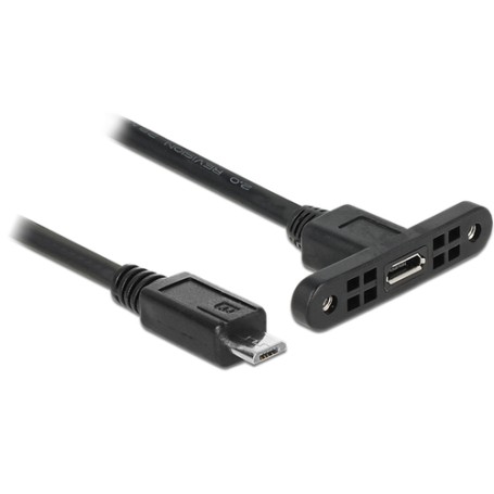 DeLOCK 85245 cavo USB 0,25 m USB 2.0 Micro-USB B Nero (85245)