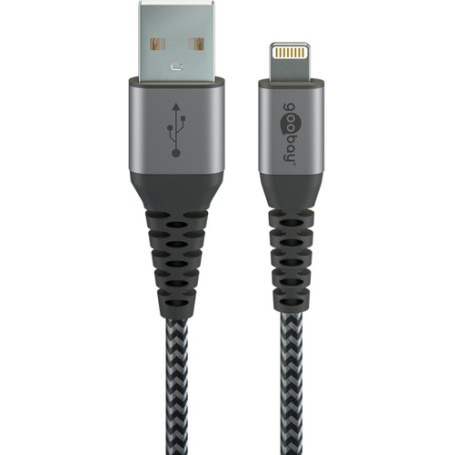 Goobay 49267 cavo USB 0,5 m USB A Lightning Nero, Grigio (49267)