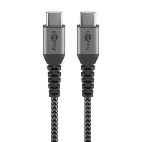 Goobay 49301 cavo USB 0,5 m USB 2.0 USB C Nero, Grigio (49301)