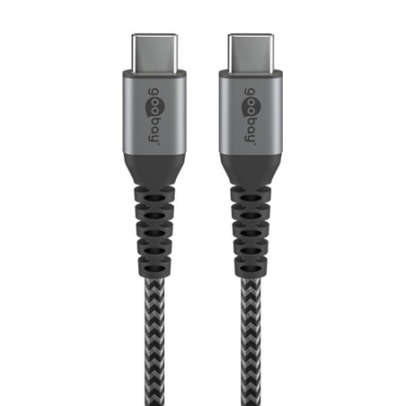 Goobay 49301 cavo USB 0,5 m USB 2.0 USB C Nero, Grigio (49301)