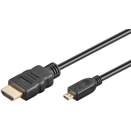 Goobay 53785 cavo HDMI 2 m HDMI tipo A (Standard) HDMI tipo D (Micro) Nero (53785)
