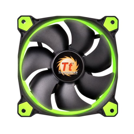 Thermaltake Riing 14 Case per computer Ventilatore 14 cm Nero, Verde (CL-F039-PL14GR-A)