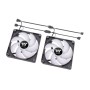 Thermaltake CT120 ARGB Sync PC Case per computer Ventilatore Nero, Bianco 2 pz (CL-F149-PL12SW-A)
