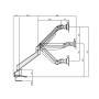 Multibrackets 7167 supporto da tavolo per Tv a schermo piatto 81,3 cm (32") Morsa Argento (MB7167)