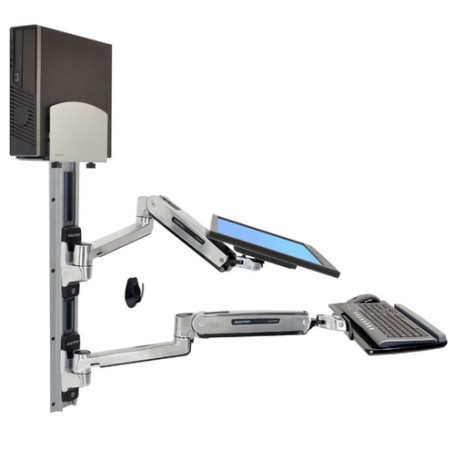 Ergotron 45-358-026 supporto da tavolo per Tv a schermo piatto 106,7 cm (42") Argento (45-358-026)