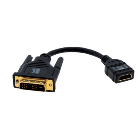 Kramer Electronics DVI-D (M) to HDMI (F) 0,3 m HDMI tipo A (Standard) Nero (ADC-MDP/HF)