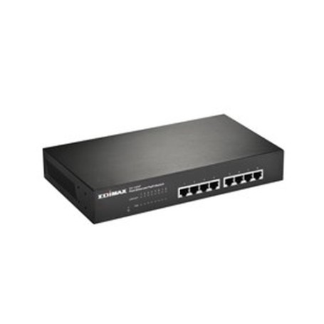 Edimax ES-1008P switch di rete Fast Ethernet (10/100) Supporto Power over Ethernet (PoE) Nero (ES-1008P)