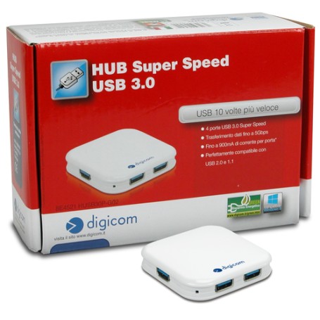Digicom HUSB30P-G02 5000 Mbit/s Bianco (8E4521)