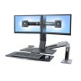 Ergotron WorkFit -A, Dual 55,9 cm (22") Nero (24-316-026)