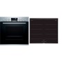 Bosch HND779LS61, set fornello (nero/acciaio inox, 60 cm, Home Connect) 