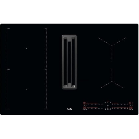 Piano cottura a induzione AEG CCE84543CB, larghezza 77 cm, 630 m³/h, touch control + Cappa