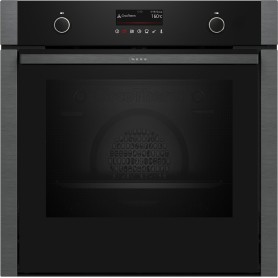 Neff B6ACP7AG0, forno da incasso 60 x 60 cm, grigio grafite con CircoTherm e Hide, con 13 tipi di riscaldamento,