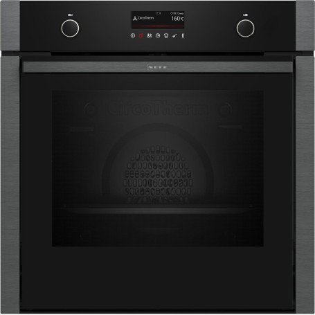 Neff B6ACP7AG0, forno da incasso 60 x 60 cm, grigio grafite con CircoTherm e Hide, con 13 tipi di riscaldamento,