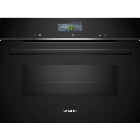 SIEMENS CM776GKB1 - FORNO A MICROONDE iQ700, NERO/ACCIAIO INOSSIDABILE, PIROLISI, WiFi, 60 X 45 CM