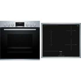 Bosch HND616LS66, set fornello 60cm  (Piano cottura NVS645CB5E+forno HEB517BS1) 